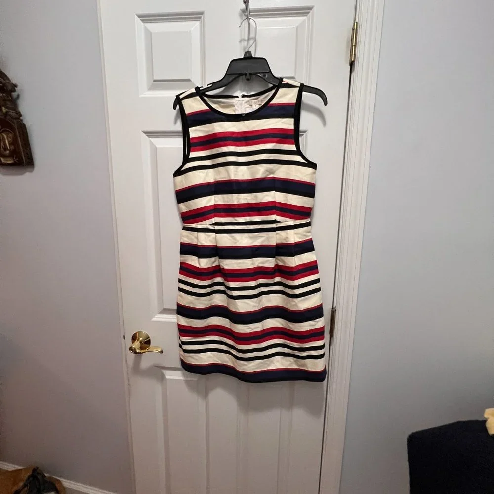 j.crew NWT size 8 multicolored striped cotton  dress